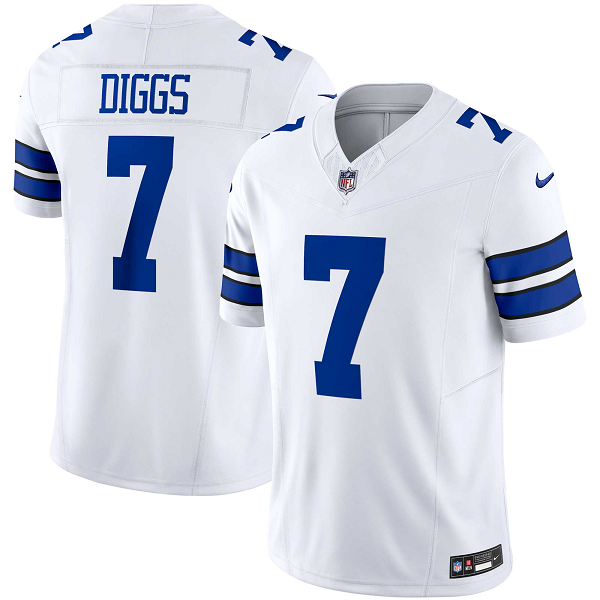 Men's Dallas Cowboys #7 Trevon Diggs Nike White Vapor F.U.S.E. Limited Jersey