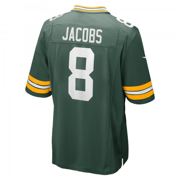 Men's Green Bay Packers Josh Jacobs Nike  Green Team Game Jersey