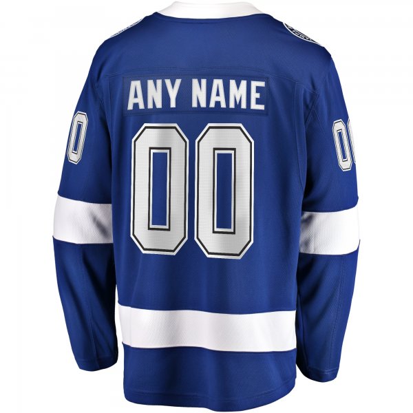 Men's Tampa Bay Lightning Fanatics Blue 2021 Stanley Cup Champions Home Breakaway Custom Jersey