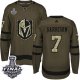 Adidas Golden Vegas Golden Knights #7 Jason Garrison Green Salute to Service 2018 Stanley Cup Final Stitched NHL Jersey