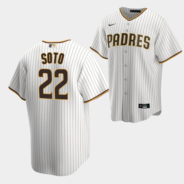 Men's San Diego Padres #22 Juan Soto Home White MLB Jersey