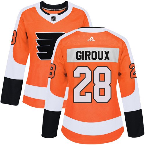 Women's Adidas Philadelphia Flyers #28 Claude Giroux Orange HomeStitched NHL Jersey