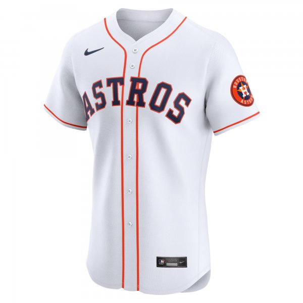 Men's Houston Astros  Nike White Home Vapor Premier Elite Patch Jersey