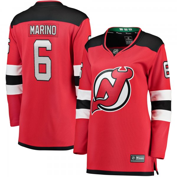 Women's New Jersey Devils John Marino Fanatics Red Home Breakaway Player Jersey