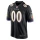 Men's Baltimore Ravens Nike Black Alternate Custom Game Jersey