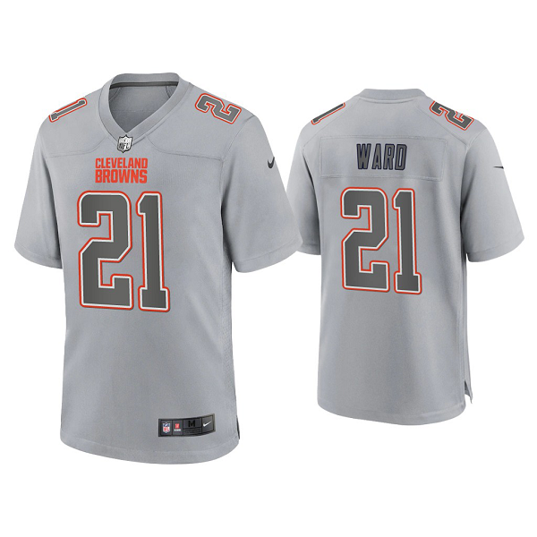 Men's Cleveland Browns Denzel Ward Gray Atmosphere Fashion Game Jersey