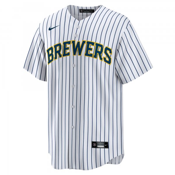 Men's Milwaukee Brewers Christian Yelich Nike White Alternate Replica Player Jersey