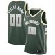 Men's Milwaukee Bucks Nike Green Swingman Custom Jersey - Icon Edition