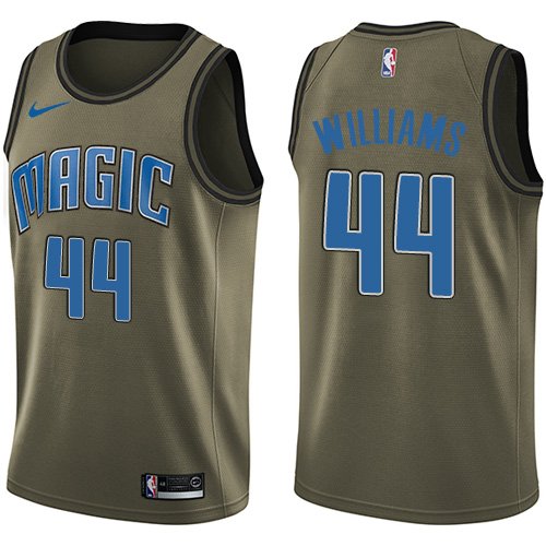 Men's Nike Orlando Magic #44 Jason Williams Green Salute to Service Swingman NBA Jersey