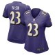 Women's Baltimore Ravens Rock Ya-Sin Nike  Purple  Game Jersey