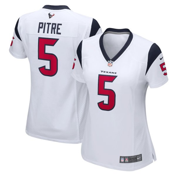 Women's Houston Texans #5 Jalen Pitre Nike White Game Player Jersey