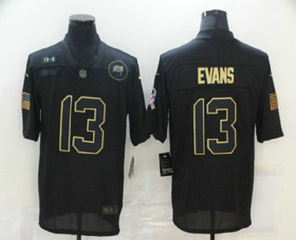 Men's Tampa Bay Buccaneers #13 Mike Evans Black 2020 Salute To Service Stitched NFL Nike Limited Jersey