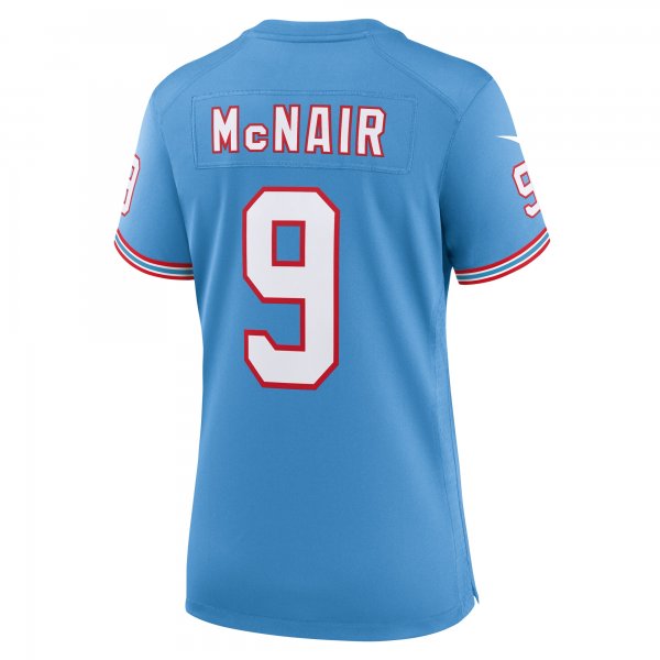 Women's Tennessee Titans Steve McNair Nike Light Blue Oilers Throwback Retired Player Game Jersey