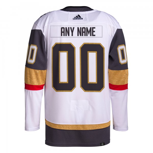 Men's Vegas Golden Knights  adidas White Away  Primegreen Custom Jersey