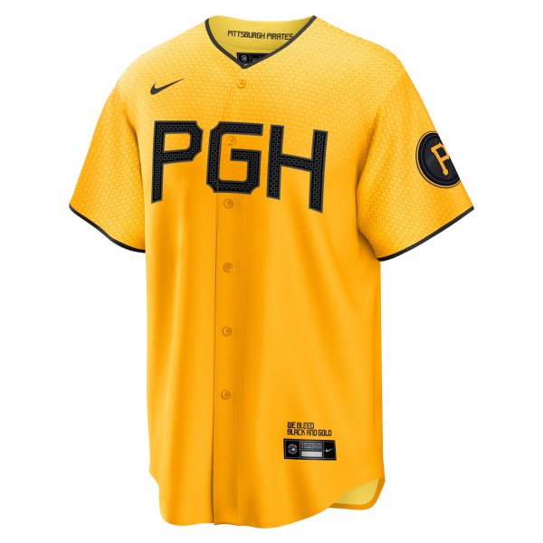 Men's Pittsburgh Pirates  Nike Gold City Connect Replica Jersey