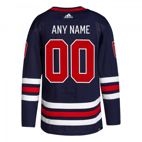 Men's Winnipeg Jets  adidas Navy Alternate 2021/22 Primegreen Custom Jersey