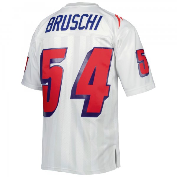 Men's New England Patriots Tedy Bruschi Mitchell & Ness White Legacy Replica Jersey