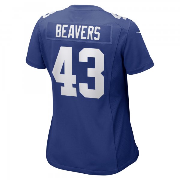 Women's New York Giants Darrian Beavers Nike Royal Game Player Jersey