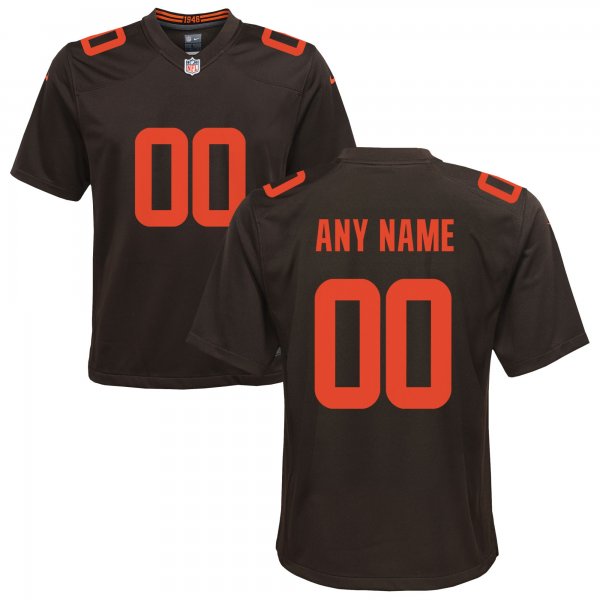 Youth Cleveland Browns Nike Brown Alternate Custom Game Jersey