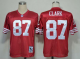 Men's Mitchell And Ness San Francisco 49ers #87 Dwight Clark Red Stitched Throwback NFL Jersey