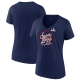 Women's New England Patriots  Fanatics Navy Super Bowl LX Cheer Section V-Neck T-Shirt