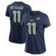 Women's Seattle Seahawks Jaxon Smith-Njigba Nike College Navy Super Bowl LX Patch T-Shirt
