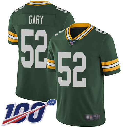 Green Bay Packers #52 Rashan Gary Green Team Color Youth Stitched NFL 100th Season Vapor Limited Jersey