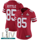 San Francisco 49ers #85 George Kittle Red Team Color Super Bowl LIV Bound Women's Stitched NFL Vapor Untouchable Limited Jersey