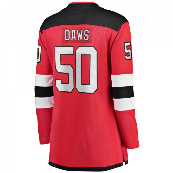 Women's New Jersey Devils Nico Daws Fanatics Red Home Breakaway Player Jersey