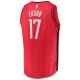 Men's Houston Rockets Tari Eason Fanatics Red Fast Break Replica Player Jersey - Icon Edition