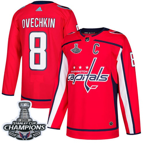 Adidas Washington Capitals #8 Alex Ovechkin Red Home Stanley Cup Final Champions Stitched NHL Jersey