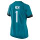 Women's Jacksonville Jaguars Number 1 Mom Nike Teal Game Jersey