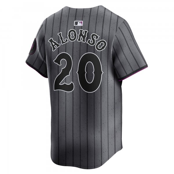 Men's New York Mets Pete Alonso Nike Graphite 2024 City Connect Limited Player Jersey