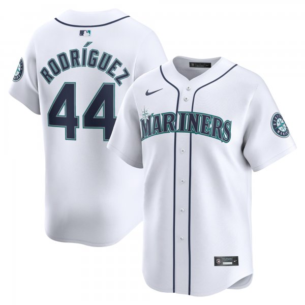 Men's Seattle Mariners #44 Julio Rodriguez Nike White Home Limited Player Jersey