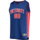 Men's Detroit Pistons Fanatics Blue Fast Break Custom Replica Jersey - Icon Edition