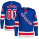 Men's New York Rangers  adidas Royal Home  Primegreen Custom Jersey