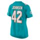 Women's Miami Dolphins Alexander Johnson Nike  Aqua  Game Jersey