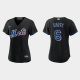 Women's New York Mets #6 Starling Marte Black Alternate MLB Jersey