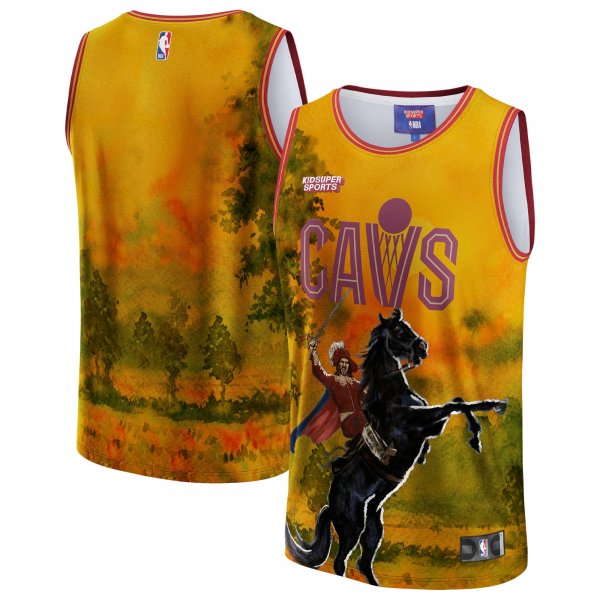 Unisex Cleveland Cavaliers NBA & KidSuper Studios by Fanatics Gold Hometown Jersey