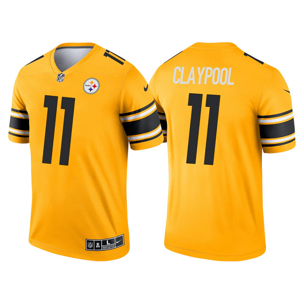 Men's Pittsburgh Steelers #11 Chase Claypool Gold 2021 Limited NFL Jersey