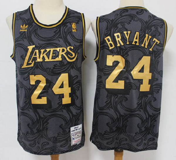 Men's Nike Los Angeles Lakers #24 Kobe Bryant White Hardwood Classics Jersey