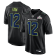 Men's Seattle Seahawks 12s Nike Black Super Bowl LX Patch Carbon Fashion Game Jersey