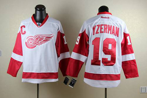 Detroit Red Wings #19 Steve Yzerman White Stitched NHL Jersey