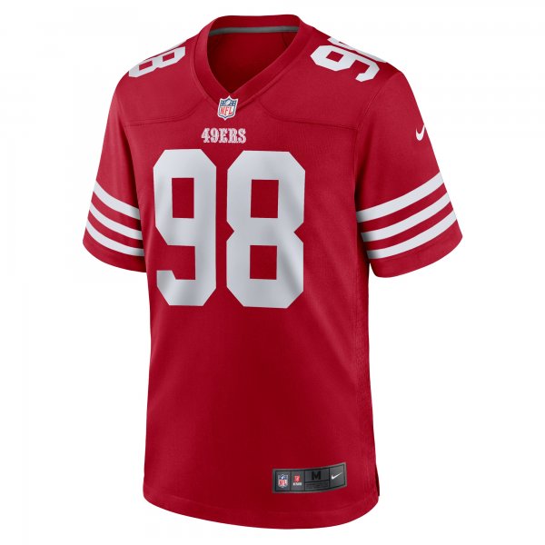 Men's San Francisco 49ers Javon Hargrave Nike Scarlet Game Player Jersey