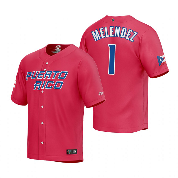 Puerto Rico Baseball MJ Melendez Red 2023 World Baseball Classic Jersey