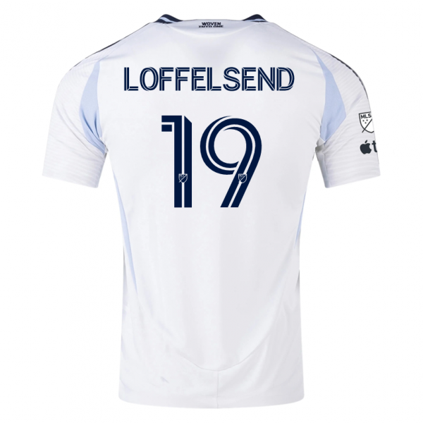 adidas San Diego FC Jasper Löffelsend Away Jersey 25/26 w/ MLS & Apple Patch (White)