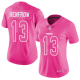 Women's Las Vegas Raiders #13 Hunter Renfrow PinkStitched NFL Limited Rush Fashion Jersey