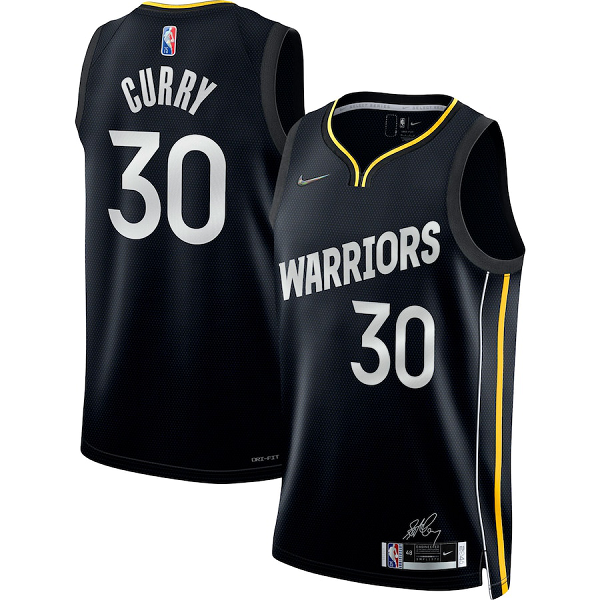 Men's Golden State Warriors #30 Stephen Curry Nike Black 2022 Select Series MVP Swingman NBA Jersey