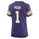 Women's Minnesota Vikings Warren Moon Nike Purple Classic Retired Player Game Jersey