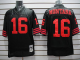 Men's Mitchell And Ness San Francisco 49ers Joe Montana #16 Stitched Black NFL Jersey